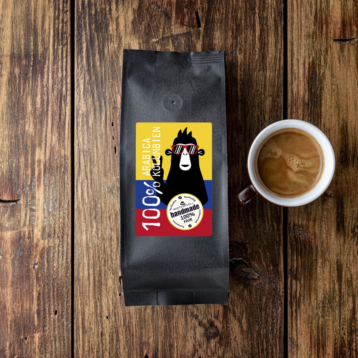 Roestkartell Shop Kolumbien Front Ihre Kaffeerösterei und Kaffeelieferant für Gastronomie, Bäckerei, Hotellerie und Unternehmen